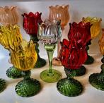 Tulp waxinelichthouders glas Tulpen, Antiek en Kunst, Antiek | Glas en Kristal, Ophalen of Verzenden