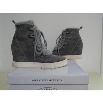 Steve Madden boots suede grijs faux fur 42 ZGAN   beschikbaar voor biedingen