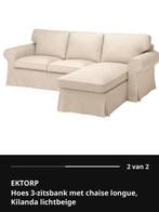 Ikea Ektorp hoes 3-zits met chaise lonque, Ophalen of Verzenden, Zo goed als nieuw, 75 tot 100 cm, Driepersoons