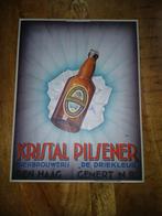 Kristal pilsener affiche den haag, Ophalen of Verzenden, Gebruikt, Reclamebord, Plaat of Schild, Heineken