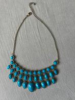 Hals ketting blauw, Ophalen of Verzenden, Blauw, Overige materialen