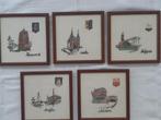 Friesland, Fryslân: (5x) Ljouwert Snits Hylpen Drylts Starum, Antiek en Kunst, Antiek | Wandborden en Tegels, Ophalen of Verzenden