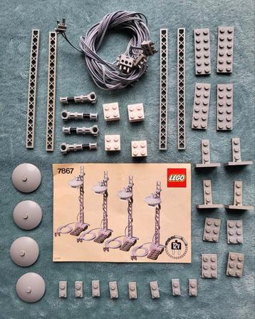 Lego trein 12 Volt grijze rails perron verlichting set 7867. beschikbaar voor biedingen