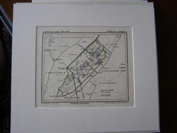 landkaartje uit 1866 gemeente Voorhout (ZH) veel details beschikbaar voor biedingen