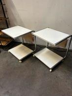 Scandinavische Serveertafels Set - Jaren 70/80, Huis en Inrichting, Tafels | Bijzettafels, Minder dan 55 cm, Gebruikt, Metaal of Aluminium