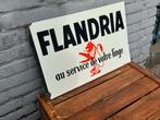 Vintage Emaille Reclamebord Flandria - Au Service de Votre L, Antiek en Kunst, Antiek | Emaille, Ophalen of Verzenden