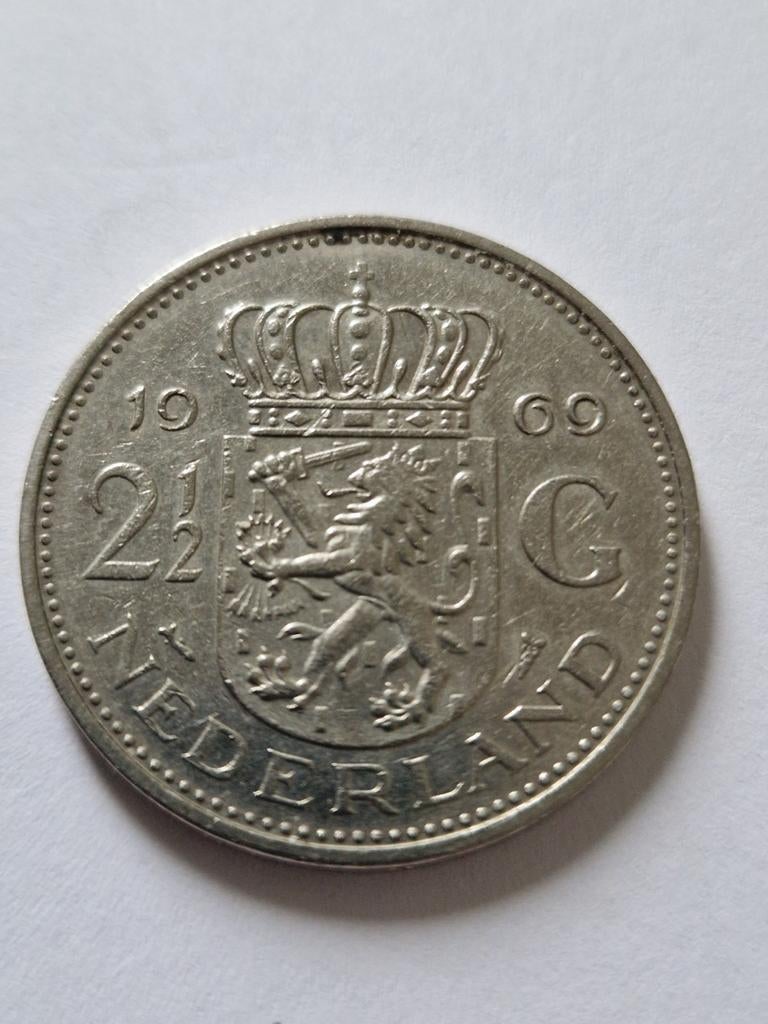 Rijksdaalder 1969 - Nikkel, Postzegels en Munten, Munten | Nederland, Ophalen of Verzenden, Koningin Juliana, 2½ gulden, Losse munt