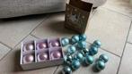 Kerstballen roze en blauw, Diversen, Ophalen of Verzenden, Gebruikt