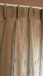 Mooi set gordijnen beige 3 meter breed 160 hoog incl plooi, Huis en Inrichting, Ophalen of Verzenden, Zo goed als nieuw, Beige
