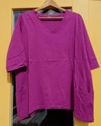 Rosepaars shirt met zakken en coupenaden - maat 46, katoen, Paars, Maat 46/48 (XL) of groter, Ophalen of Verzenden, Zo goed als nieuw