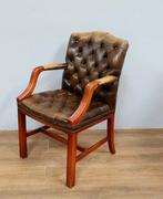 Gainsborough Chesterfield Stijl Stoel olijfgroen, Ophalen, Gebruikt, Bruin, Eén