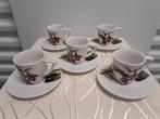 NESPRESSO espresso kopjes met rode bloemetjes 5 stuks, Huis en Inrichting, Keuken | Servies, Ophalen of Verzenden, Zo goed als nieuw