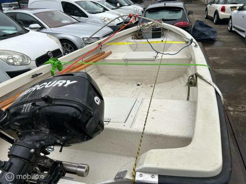Polyester sloep/ visboot crescent 410 incl. trailer, Watersport en Boten, Overige Watersport en Boten