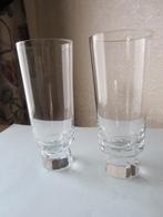 Vijf Friedrich Kristall glazen - kelk op geslepen voet, Antiek en Kunst, Verzenden