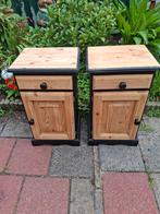 Houten Nachtkastjes - Set van 2, Gebruikt, Minder dan 45 cm, Ophalen of Verzenden, Minder dan 55 cm