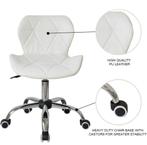 Bureaustoel modern design - directiestoel -, Ophalen, Wit, Nieuw, Bureaustoel