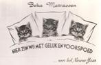 RECLAME BEKA MATRASSEN POES UIT 1952 MOOIE OUDE KAART KJ636, Ophalen of Verzenden, 1940 tot 1960, Gelopen, Overige thema's