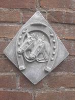 Paarden hoefijzer wanddecoratie betonnen beeld tuinbeeld, Tuin en Terras, Tuinwanddecoratie, Ophalen of Verzenden, Nieuw