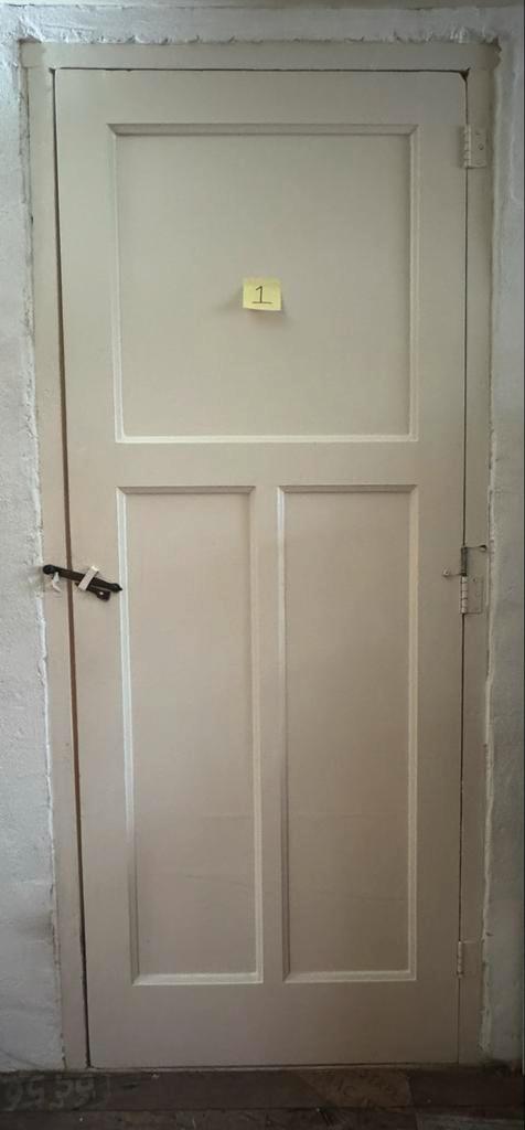 Massief houten deuren, Doe-het-zelf en Verbouw, Deuren en Horren, Gebruikt, Binnendeur, 200 tot 215 cm, 80 tot 100 cm, Hout, Ophalen