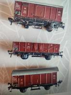 Drie wagons merk Fleischmann Ho spoor, Hobby en Vrije tijd, Modeltreinen | H0, Gelijkstroom, Fleischmann, Wagon, Ophalen of Verzenden