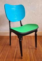 te koop: houten stoel, geverfd in Memphis-stijl, vintage, Ophalen, Eén, Hout, Gebruikt