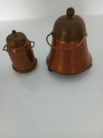 2 Koperen miniatuurtjes ca.7x6cm 5.5x5cm, Antiek en Kunst, Ophalen