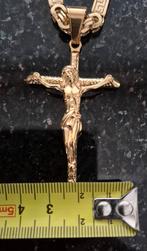 Jezus hanger kruis Of hoofd verguld goud gold plated Nieuw!, Ophalen of Verzenden, Nieuw, Goud, Overige materialen