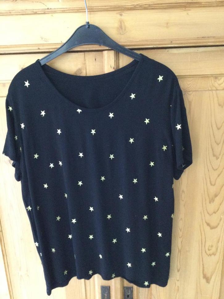 Fabienne Chapot blouse top maat L, Kleding | Dames, Tops, Gedragen, Maat 42/44 (L), Zwart, Korte mouw, Ophalen of Verzenden
