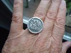 mooie pewter ring jorgen jensen met uil denemarken verstelba, Sieraden, Tassen en Uiterlijk, Antieke sieraden, Ophalen of Verzenden