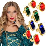 3 ringen Edelsteen - Volwassenen - Unisex-Gratis Verzending., Verzenden, Nieuw, Feestartikel, Verjaardag
