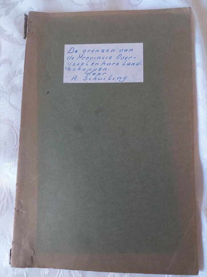 Oude kaart Overijssel - Grenzen en Landschappen, Boeken, Atlassen en Landkaarten, Gelezen, Landkaart, Nederland, 1800 tot 2000