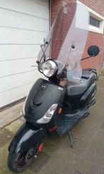Sym Fiddle 2 – Mat Zwart | In goede staat | Direct rijden, Fietsen en Brommers, Scooters | SYM, Ophalen, Maximaal 45 km/u, Zo goed als nieuw