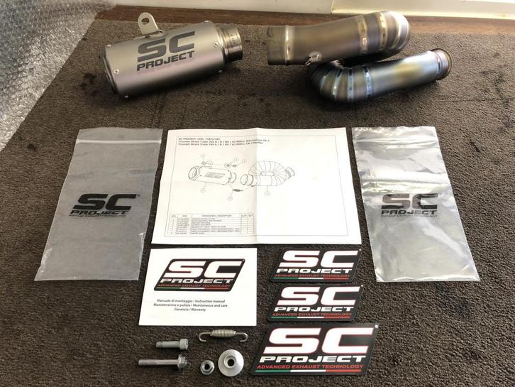 SC Project CRT uitlaat Street Triple 765 R S RS 17-20 660 A2, Motoren, Onderdelen | Overige, Gebruikt, Verzenden