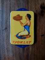 Emaille deurpostje TJOKLAT, Ophalen of Verzenden, Zo goed als nieuw, Reclamebord