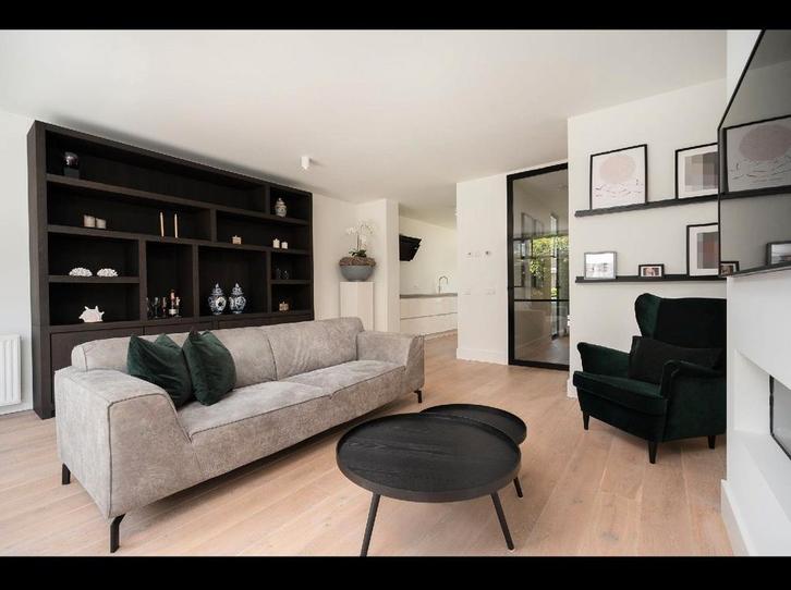 Bank 3.5 zits grijs, Huis en Inrichting, Banken | Bankstellen, Gebruikt, 200 tot 250 cm, 75 tot 100 cm, Stof, Ophalen