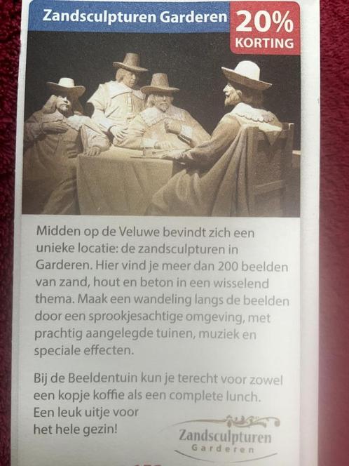 Zandsculpturen Garderen Voordeelbon, Tickets en Kaartjes, Kortingen en Cadeaubonnen, Drie personen of meer, Overige typen, Kortingsbon