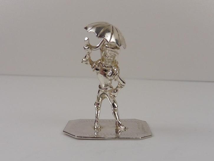 Zilveren miniatuur Parapluverkoper                      Z183, Antiek en Kunst, Antiek | Goud en Zilver, Zilver, Ophalen of Verzenden