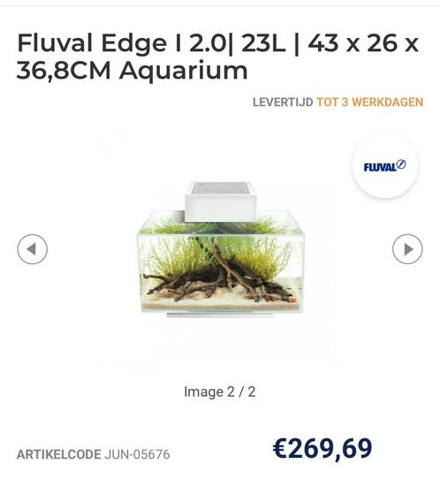Fluval Edge I 2.0 aquarium wit, Dieren en Toebehoren, Vissen | Aquaria en Toebehoren, Zo goed als nieuw, Leeg aquarium, Ophalen of Verzenden