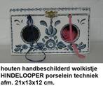 houten WOLKISTJE, Hindelooper porselein techniek beschilderi, Ophalen of Verzenden, Hindelooper wolkistje