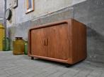 Jaren 80 Dyrlund Deens Design Dressoir Teak | Lage TV Kast, 100 tot 150 cm, Ophalen of Verzenden, Overige houtsoorten, Mid Century Deens Design Vintage Retro Scandinavisch