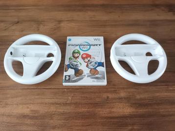 Mario Kart Wii + 2 Stuurtjes beschikbaar voor biedingen