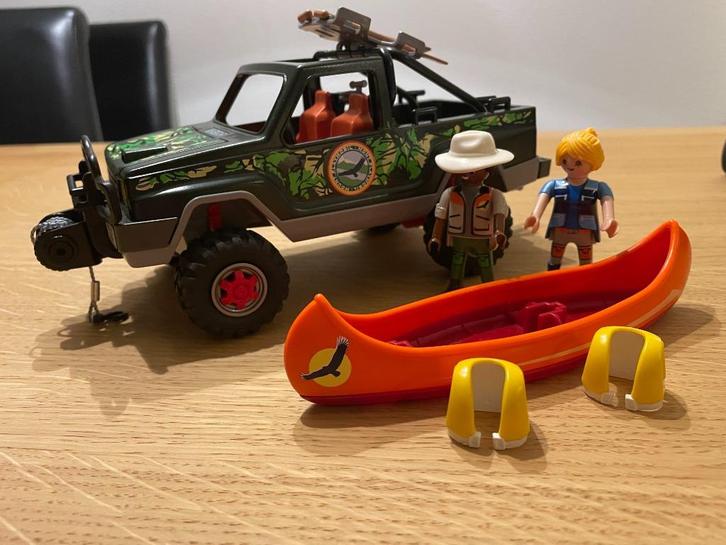 playmobil 5558 Pick up met kano, Kinderen en Baby's, Speelgoed | Playmobil, Zo goed als nieuw, Complete set, Ophalen of Verzenden