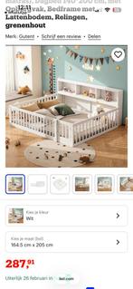 Kinderbed met hekjes 140x200, 70 tot 85 cm, Zo goed als nieuw, Lattenbodem, 140 tot 160 cm