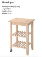 Roltafel Ikea, Huis en Inrichting, Keuken | Keukenelementen, Ophalen, Gebruikt, 50 tot 100 cm, Minder dan 100 cm