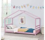 Kinderbed 90x200 in roze huisstijl, Huis en Inrichting, Slaapkamer | Bedden, Ophalen, Gebruikt, 90 cm, 200 cm