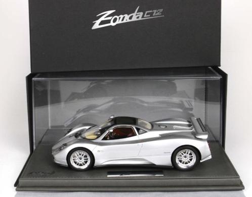 Pagani Zonda C12 #001 Zilver P18170A 1:18 BBR PRE-ORDER, Hobby en Vrije tijd, Modelauto's | 1:18, Nieuw, Auto, Overige merken