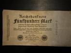 Duitse 500 Mark Bankbiljet 1922, Ophalen, Duitsland, 500 euro, Los biljet