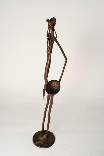 Bronzen Beeld 95cm - Afrikaanse Kunst beschikbaar voor biedingen