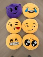 6 Emoji Kussens - 30cm, Huis en Inrichting, Woonaccessoires | Kussens, Ophalen, Nieuw, Geel, Rond