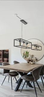 Complete eethoek / eettafel met salontafels - Dark Oak Grey, Ophalen, Zo goed als nieuw, Hout, 50 tot 75 cm